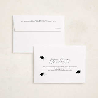 This is a cloud graduation invitations with standard by Christie Garcia called written printing on signature in petite