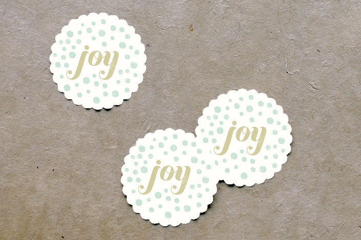 Personalize your holiday gifts - Scalloped stickers