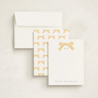 This is a buttercup personalized stationery thank you cards with standard by Paper Raven Co. called delicately printing on signature in 4.25x5.5