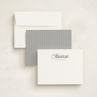 This is a sugar personalized stationery thank you cards with standard by chocomocacino called fondente printing on signature in 4.25x5.5