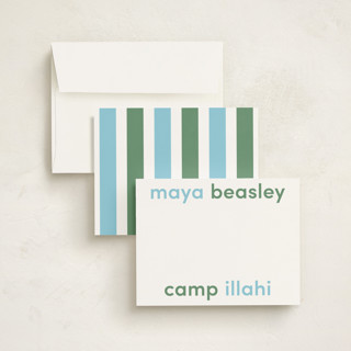 This is a lake personalized stationery thank you cards with standard by Megan Davis called camp colors printing on signature in 4.25x5.5