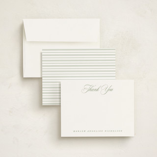 This is a garden personalized stationery thank you cards with standard by Kelly Schmidt called timeless thank you printing on signature in 4.25x5.5