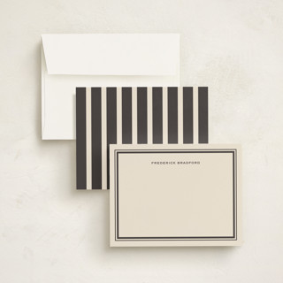 This is a creme personalized stationery thank you cards with standard by chocomocacino called struffoli printing on signature in 4.25x5.5