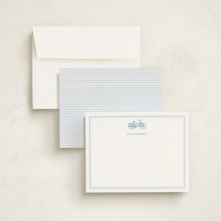 This is a sky personalized stationery thank you cards with standard by Pinky Diamond Studio called pedal press printing on signature in 4.25x5.5