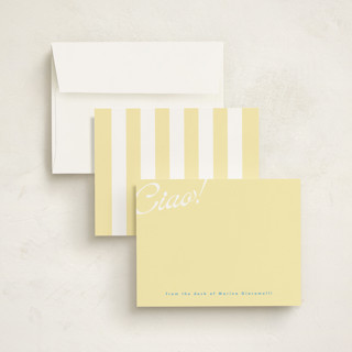 This is a limoncello personalized stationery thank you cards with standard by Tamara Hilje called ciao printing on signature in 4.25x5.5