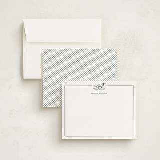 This is a fern personalized stationery thank you cards with standard by Chris Ferebee called pointer printing on signature in 4.25x5.5