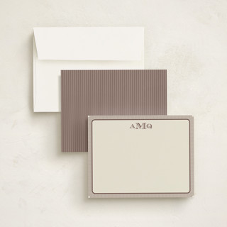 This is a cacao personalized stationery thank you cards with standard by Pati Cascino called cine printing on signature in 4.25x5.5