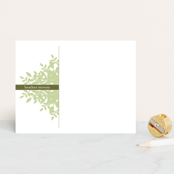 Leafy Personalized Stationery by SD Design Minted