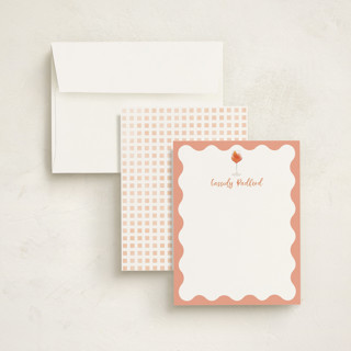 This is a sunset personalized stationery thank you cards with standard by Baumbirdy called aperol spritz printing on signature in 4.25x5.5