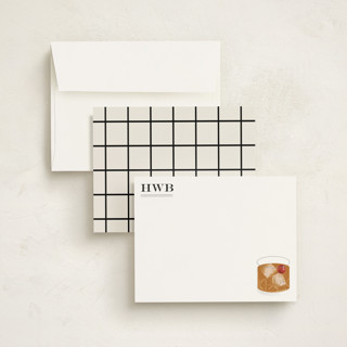 This is a onyx personalized stationery thank you cards with standard by Baumbirdy called old fashioned printing on signature in 4.25x5.5