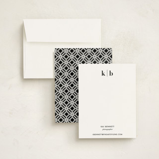 This is a onyx personalized stationery thank you cards with standard by Jennifer Postorino called honorable printing on signature in 4.25x5.5