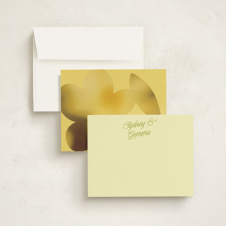 This is a island citrus personalized stationery thank you cards with standard by Morgan Kendall called bloom printing on signature in 4.25x5.5
