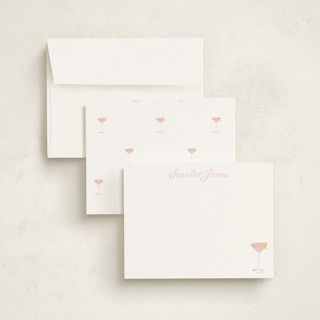 This is a grapefruit personalized stationery thank you cards with standard by Baumbirdy called cosmopolitan printing on signature in 4.25x5.5