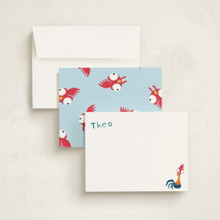 This is a cotton personalized stationery thank you cards with standard by Kristen Knechtel called disney's moana hei hei printing on signature in 4.25x5.5