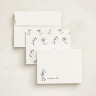 This is a cloud personalized stationery thank you cards with standard by Anna Black called pixar's toy story in pencil printing on signature in 4.25x5.5