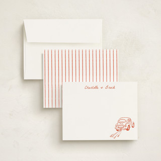 This is a verona sunset personalized stationery thank you cards with standard by Cass Loh called chic soirée printing on signature in 4.25x5.5