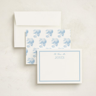 This is a sky blue personalized stationery thank you cards with standard by Megan Davis called cheseapeake printing on signature in 4.25x5.5