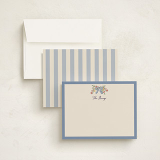 This is a cornflower personalized stationery thank you cards with standard by Chris Griffith called a wedding in low country printing on signature in 4.25x5.5
