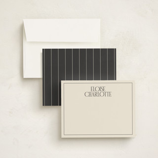 This is a ink personalized stationery thank you cards with standard by Ellen Schlegelmilch called elegant serif printing on signature in 4.25x5.5