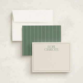 This is a forest personalized stationery thank you cards with standard by Ellen Schlegelmilch called elegant serif printing on signature in 4.25x5.5