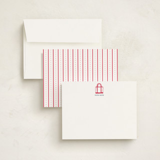 This is a lobster personalized stationery thank you cards with standard by Erika Firm called boat tote printing on signature in 4.25x5.5