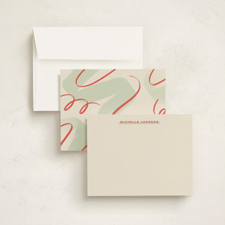 This is a mint personalized stationery thank you cards with standard by elithing called highlight printing on signature in 4.25x5.5