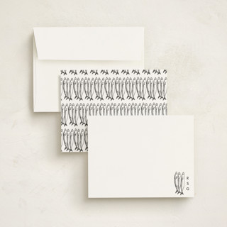 This is a ink personalized stationery thank you cards with standard by Megan Davis called sardines printing on signature in 4.25x5.5