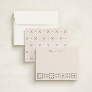 This is a cookie dough personalized stationery thank you cards with standard by Kelly Watkins called homespun printing on signature in 4.25x5.5