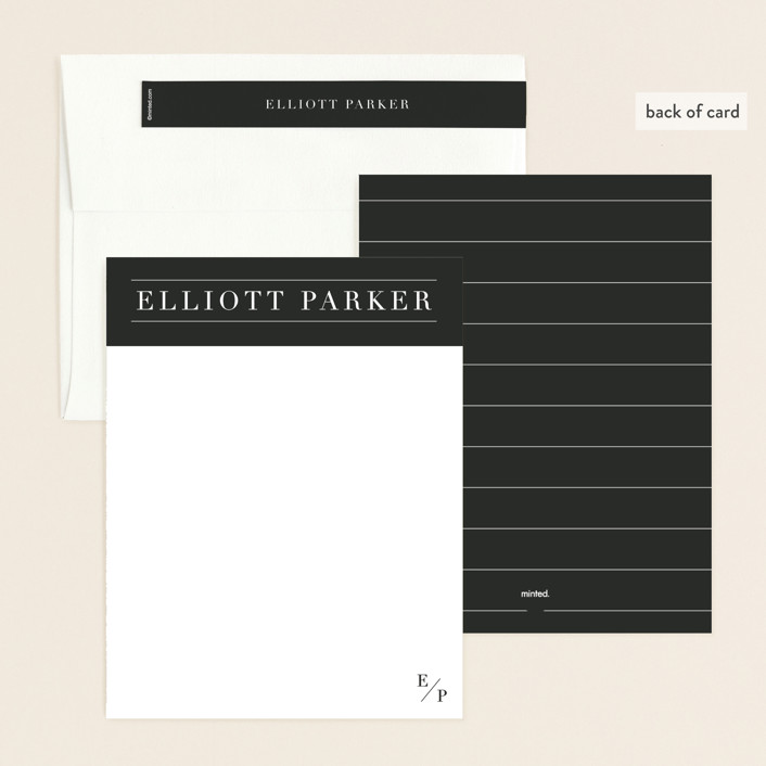 Masculine Modern Personalized Stationery by Julie Murray | Minted