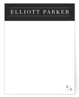 black and white personalized stationery