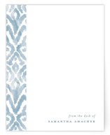 This is a blue mothers day gifts stationery by Liz Conley called Painterly Damask with standard printing on signature in 4.25x5.5.