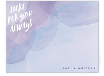 This is a purple mothers day gifts stationery by Olivia Raufman called Always with standard printing on signature in 4.25x5.5.