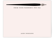 This is a pink mothers day gifts stationery by Baumbirdy called Pandemic Pen Pal with standard printing on signature in 4.25x5.5.