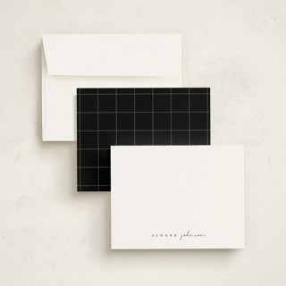 This is a ink personalized stationery thank you cards with standard by Brianne Larsen called modern classic printing on signature in 4.25x5.5