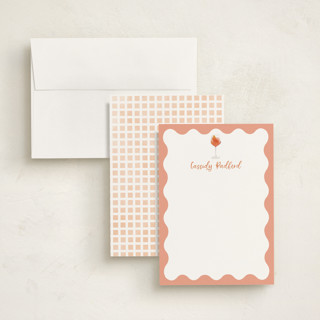 This is a sunset personalized stationery thank you cards with standard by Baumbirdy called aperol spritz printing on signature in 5x7