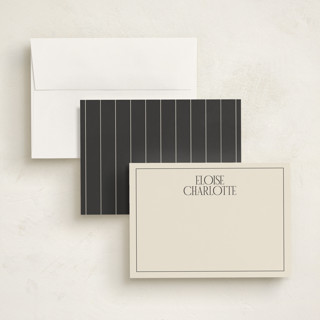 This is a ink personalized stationery thank you cards with standard by Ellen Schlegelmilch called elegant serif printing on signature in 5x7