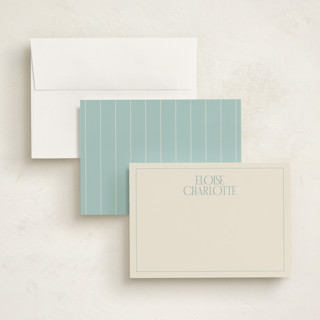 This is a cloud personalized stationery thank you cards with standard by Ellen Schlegelmilch called elegant serif printing on signature in 5x7