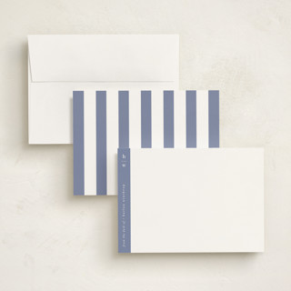 This is a blue note personalized stationery thank you cards with standard by Alexandra Cohn called sidebar printing on signature in 5x7