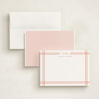 This is a deadline personalized stationery thank you cards with standard by Yuliya Evseeva called modern lines printing on signature in 5x7