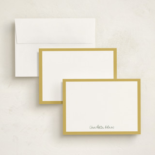 This is a lemon drop personalized stationery thank you cards with standard by Ani Somi called crayon writing printing on signature in 5x7