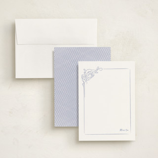This is a midnight personalized stationery thank you cards with standard by Mahsa Majidy called marta printing on signature in 5x7