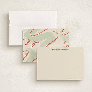 This is a mint personalized stationery thank you cards with standard by elithing called highlight printing on signature in 5x7