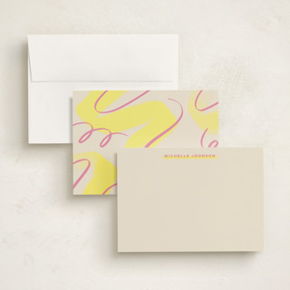 This is a lemon personalized stationery thank you cards with standard by elithing called highlight printing on signature in 5x7