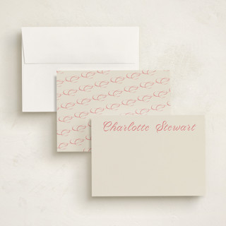 This is a tomato personalized stationery thank you cards with standard by Megan Davis called blue ribbon printing on signature in 5x7