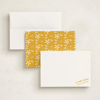 This is a sunshine personalized stationery thank you cards with standard by Jelena Vuletic called imprint printing on signature in 5x7