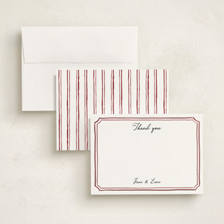 This is a wine personalized stationery thank you cards with standard by Cass Loh called handwritten printing on signature in 5x7