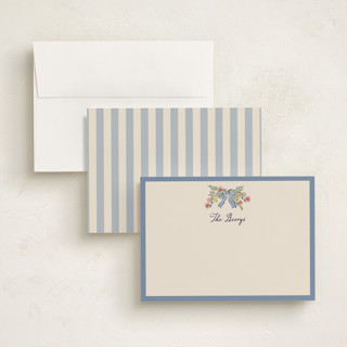 This is a cornflower personalized stationery thank you cards with standard by Chris Griffith called a wedding in low country printing on signature in 5x7