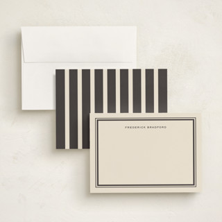 This is a creme personalized stationery thank you cards with standard by chocomocacino called struffoli printing on signature in 5x7