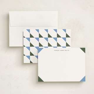 This is a ocean personalized stationery thank you cards with standard by Kelly Watkins called color corners printing on signature in 5x7