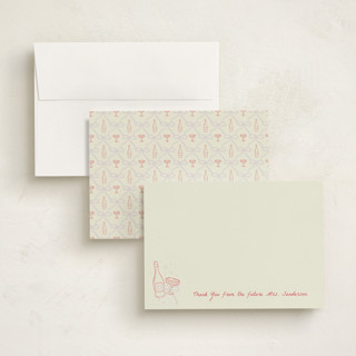 This is a wisteria personalized stationery thank you cards with standard by Ashlee Townsend called celebration printing on signature in 5x7